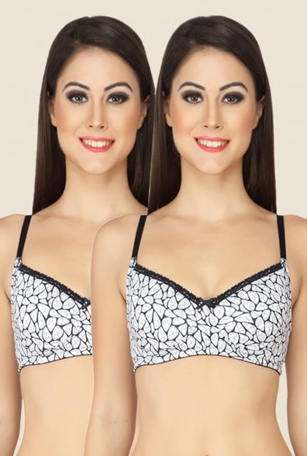 Soie White Full Coverage Double Layered Cups Bra (Pack Of 2) Soie White Full Coverage Double Layered Cups Bra (Pack Of 2)