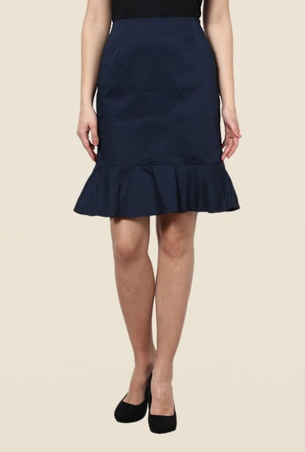 Kaaryah Navy Peplum Skirt Kaaryah Navy Peplum Skirt