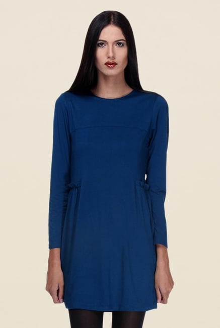 Kaaryah Navy Solid Dress Kaaryah Navy Solid Dress
