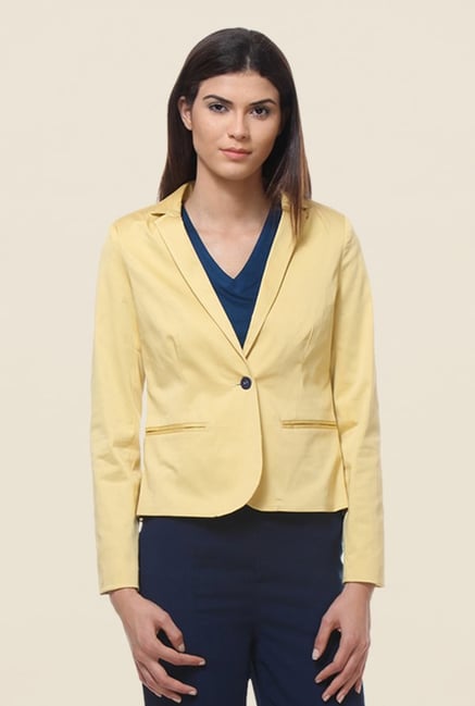 Kaaryah Yellow Full Sleeves Jacket Kaaryah Yellow Full Sleeves Jacket