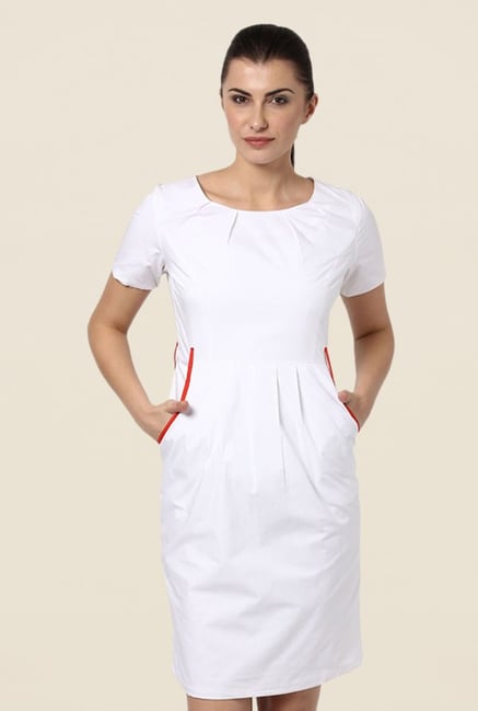 Kaaryah White Solid Dress Kaaryah White Solid Dress