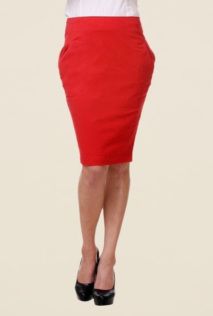 Kaaryah Red Pencil Skirt Kaaryah Red Pencil Skirt