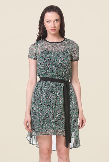 Kaaryah Green Printed Dress Kaaryah Green Printed Dress