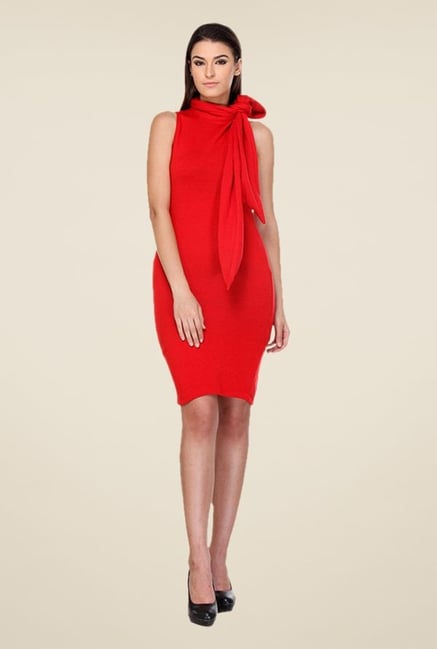 Kaaryah Red Sleeveless Dress Kaaryah Red Sleeveless Dress