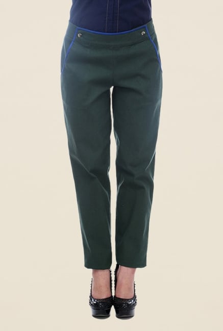 Kaaryah Green Solid Trouser Kaaryah Green Solid Trouser