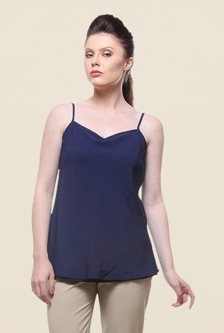 Kaaryah Navy Solid Top Kaaryah Navy Solid Top
