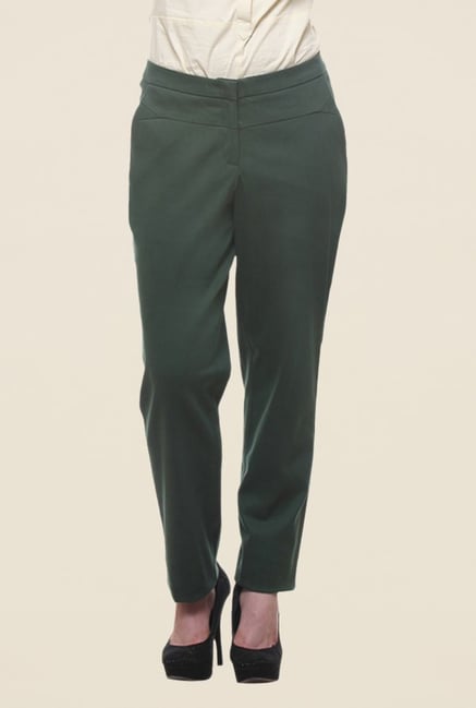 Kaaryah Green Solid Trouser Kaaryah Green Solid Trouser