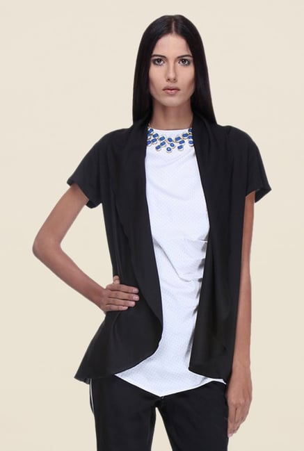 Kaaryah Black Short Sleeves Shrug Kaaryah Black Short Sleeves Shrug