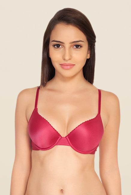 Soie Maroon Padded Wired T Shirt Bra Soie Maroon Padded Wired T Shirt Bra