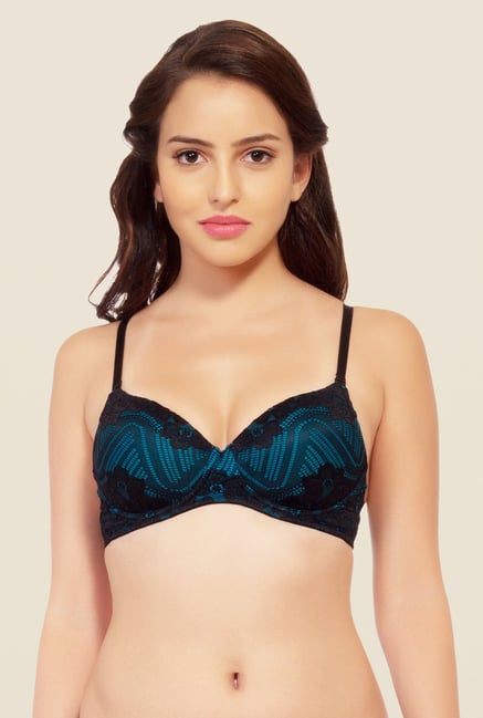 Soie Turquoise Demi Cup Underwired Seamless Bra Soie Turquoise Demi Cup Underwired Seamless Bra