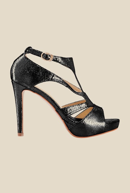 Tresmode Black Ankle Strap Sandals Tresmode Black Ankle Strap Sandals