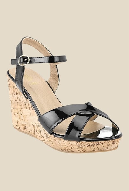 Tresmode Black Ankle Strap Sandals Tresmode Black Ankle Strap Sandals