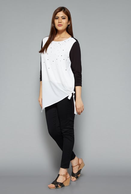 Gia by Westside White Embellished Blouse Gia by Westside White Embellished Blouse