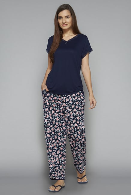 Intima by Westside Navy Floral Print Pyjama Intima by Westside Navy Floral Print Pyjama