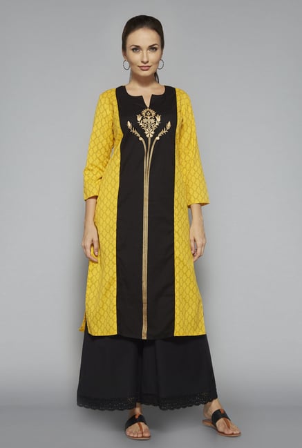 Utsa by Westside Yellow Printed Kurta Utsa by Westside Yellow Printed Kurta