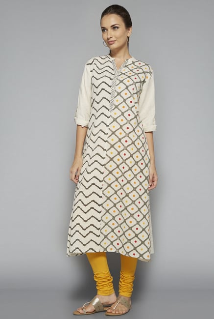 Utsa by Westside Beige Printed Kurta Utsa by Westside Beige Printed Kurta