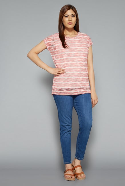Gia by Westside Pink Dash Top Gia by Westside Pink Dash Top