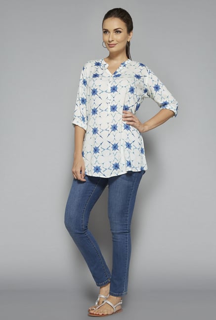 Utsa by Westside Off White Printed Kurti Utsa by Westside Off White Printed Kurti