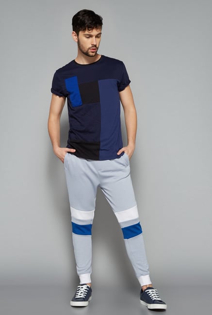 Nuon Men by Westside Light Blue Solid Jogger Nuon Men by Westside Light Blue Solid Jogger