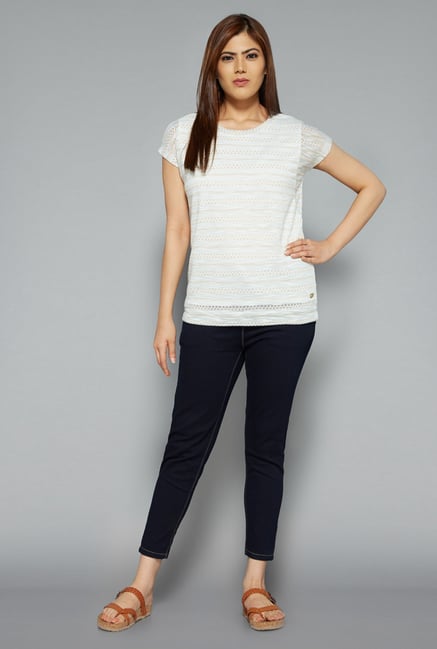 Gia by Westside Off White Dash Top Gia by Westside Off White Dash Top