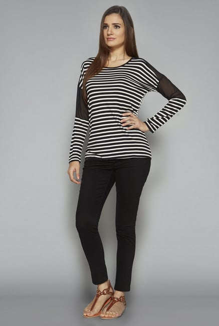 LOV by Westside Black & White Sabina Top LOV by Westside Black & White Sabina Top