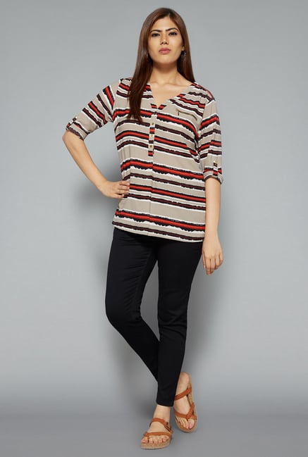 Gia by Westside Beige Prada Blouse Gia by Westside Beige Prada Blouse