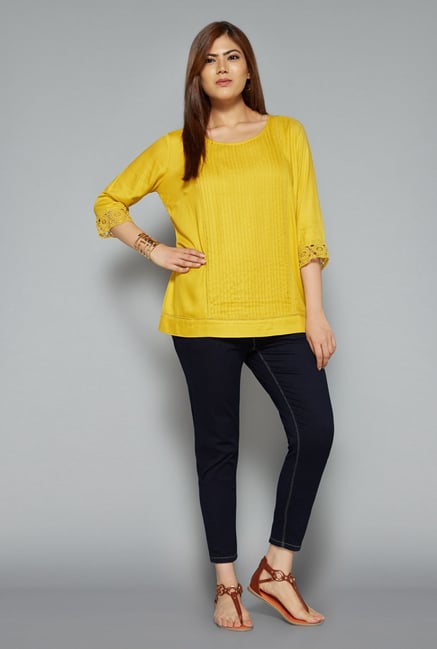 Gia by Westside Yellow Fiona Blouse Gia by Westside Yellow Fiona Blouse