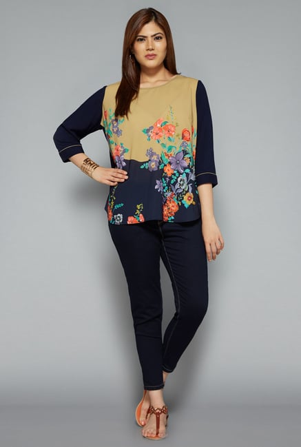 Gia by Westside Navy Finet Blouse Gia by Westside Navy Finet Blouse