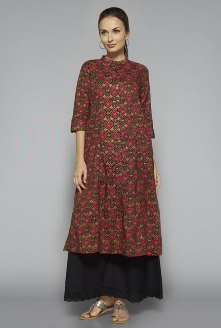Utsa by Westside Pink Floral Print Kurta Utsa by Westside Pink Floral Print Kurta