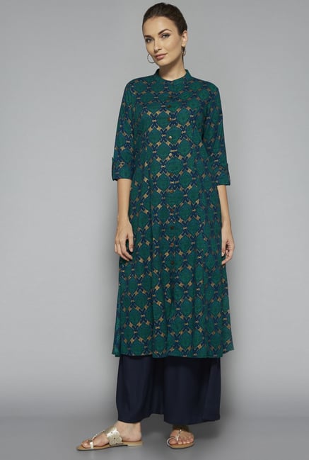 Utsa by Westside Green Printed Kurta Utsa by Westside Green Printed Kurta