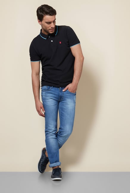 Provogue Black Polo T Shirt Provogue Black Polo T Shirt
