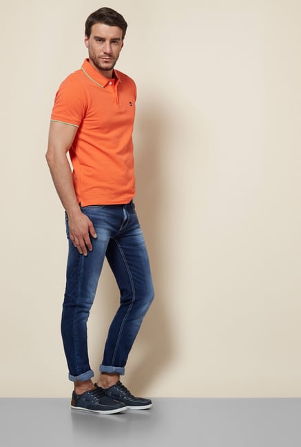 Provogue Orange Polo T Shirt Provogue Orange Polo T Shirt