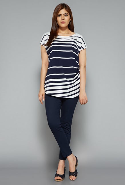 Gia by Westside White & Indigo Striped Top Gia by Westside White & Indigo Striped Top