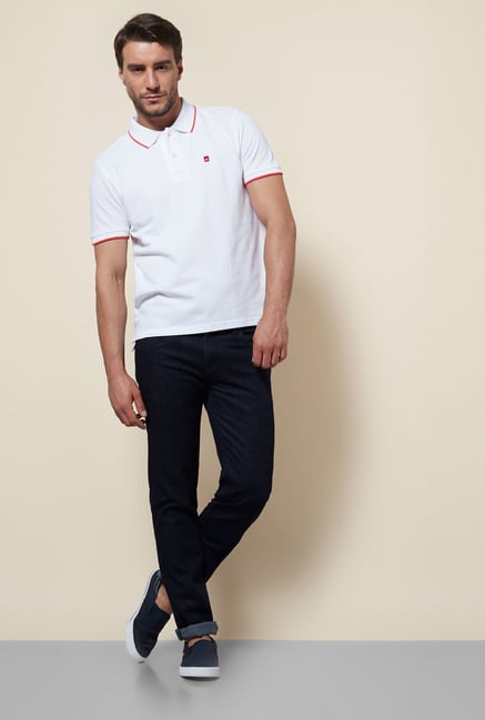 Provogue White Polo T Shirt Provogue White Polo T Shirt