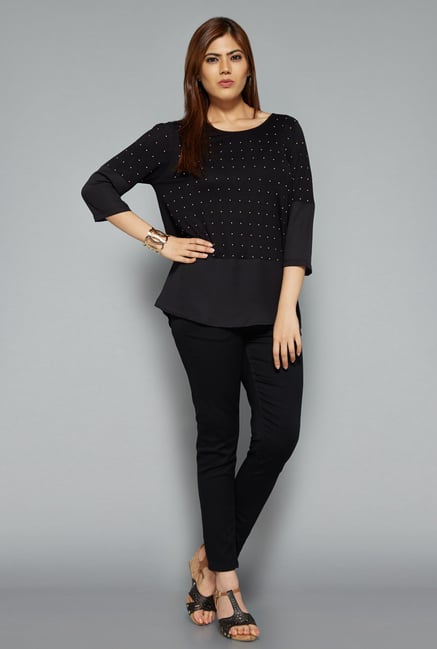 Gia by Westside Black Mesley Top Gia by Westside Black Mesley Top