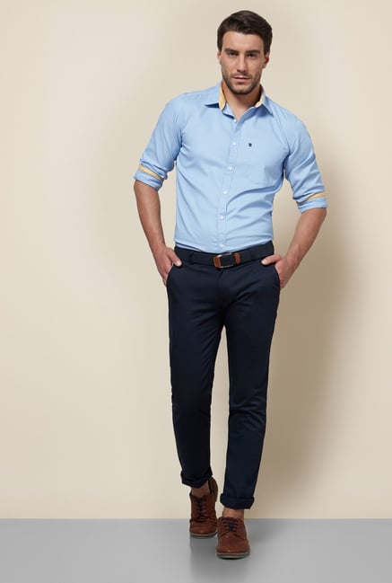Provogue Sky Blue Slim Fit Shirt Provogue Sky Blue Slim Fit Shirt
