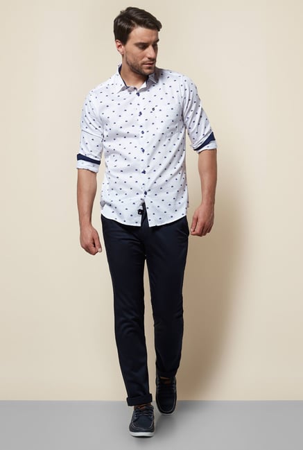 Provogue White Slim Fit Shirt Provogue White Slim Fit Shirt