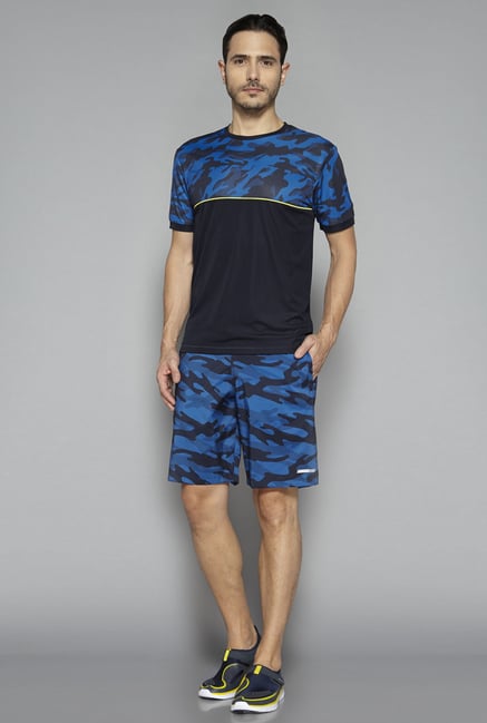 Westsport by Westside Blue Printed Shorts Westsport by Westside Blue Printed Shorts