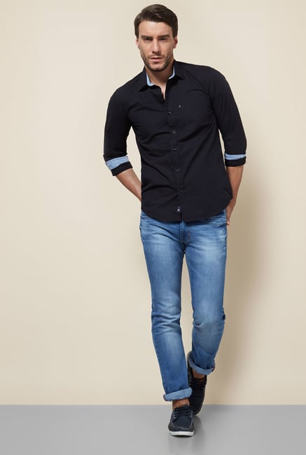 Provogue Black Slim Fit Shirt Provogue Black Slim Fit Shirt