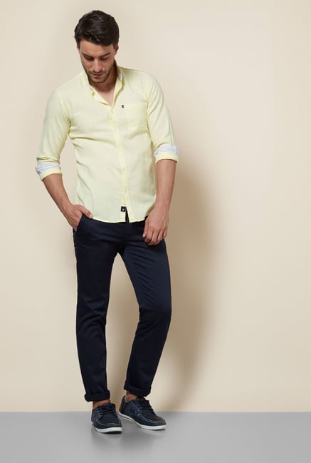 Provogue Yellow Slim Fit Shirt Provogue Yellow Slim Fit Shirt