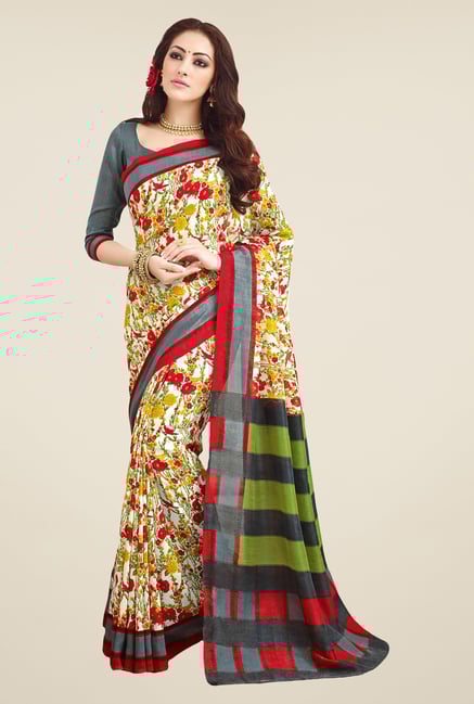 Salwar Studio Multicolor Valkalam Bhagalpuri Silk Saree Salwar Studio Multicolor Valkalam Bhagalpuri Silk Saree