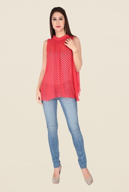 Soie Red Solid Top Soie Red Solid Top