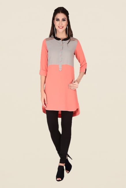 Soie Coral Solid Tunic Soie Coral Solid Tunic