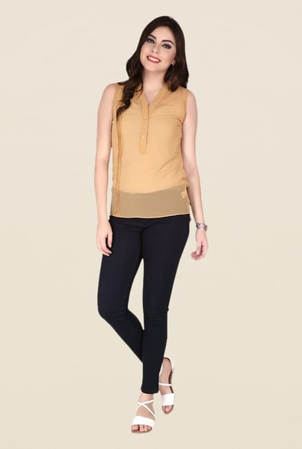 Soie Beige Solid Top Soie Beige Solid Top