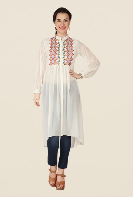 Soie Off White Printed Tunic Soie Off White Printed Tunic