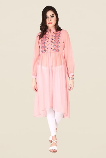 Soie Rose Pink Printed Tunic Soie Rose Pink Printed Tunic