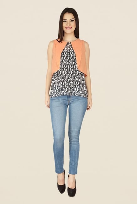 Soie Black Printed Top Soie Black Printed Top