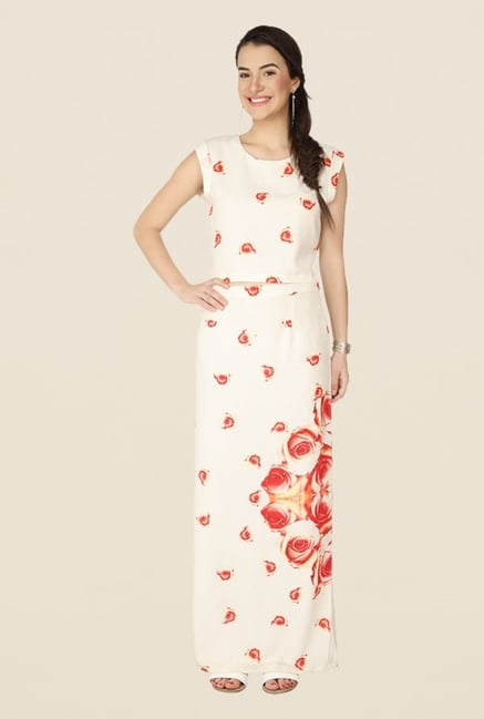 Soie Off White Floral Print Top Soie Off White Floral Print Top