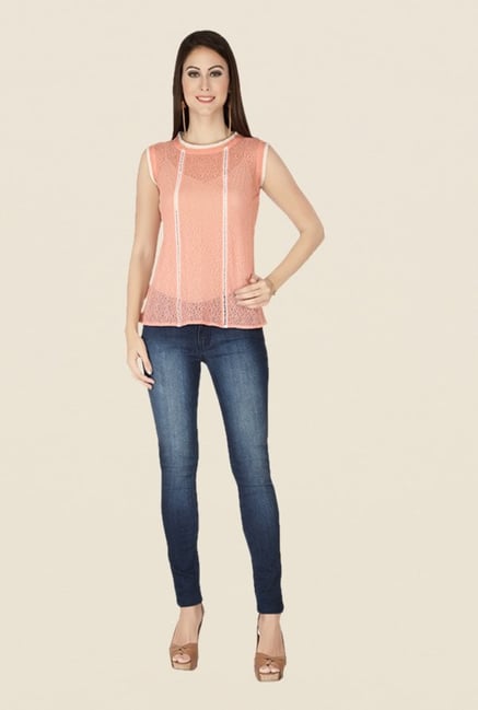 Soie Peach Lace Top Soie Peach Lace Top