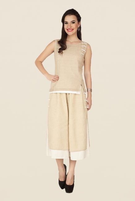 Soie Beige Solid Top Soie Beige Solid Top